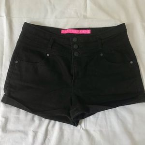 Tinseltown High-Waisted Shorts Black